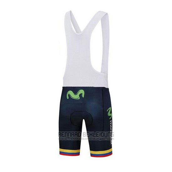 2018 Fahrradbekleidung Movistar Champion Kolumbien Trikot Kurzarm und Tragerhose - zum Schließen ins Bild klicken